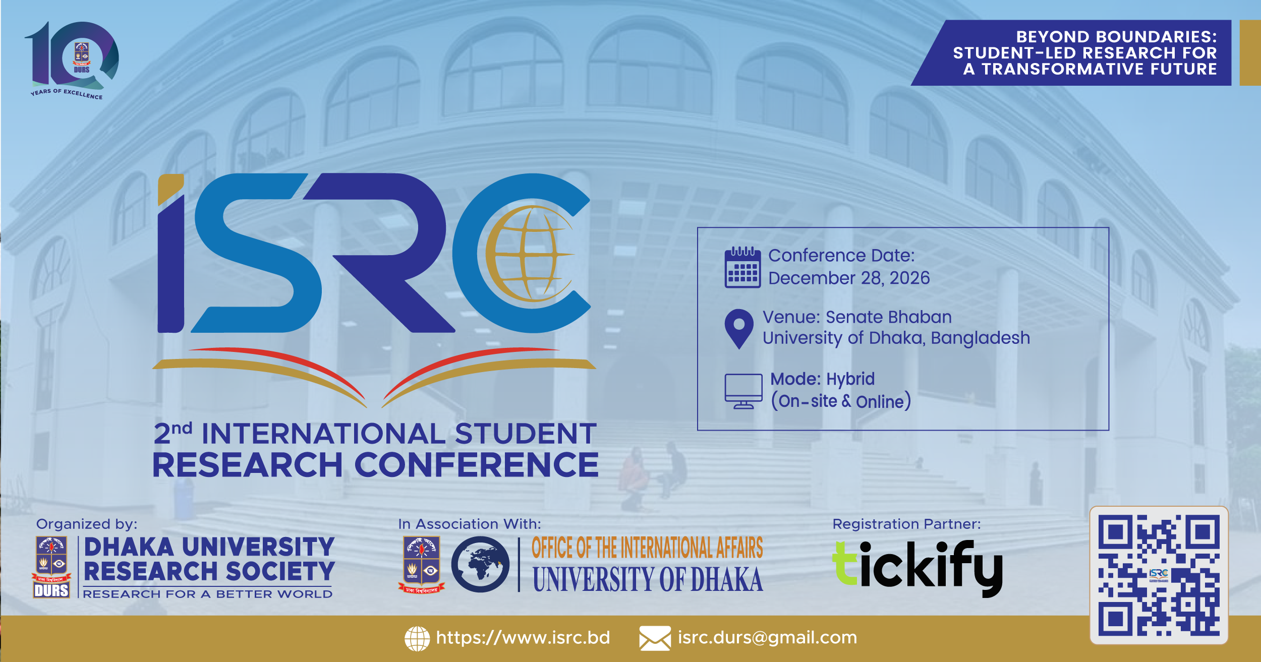 Poster for DURS 2nd International Student Research Conference (ISRC) 2026